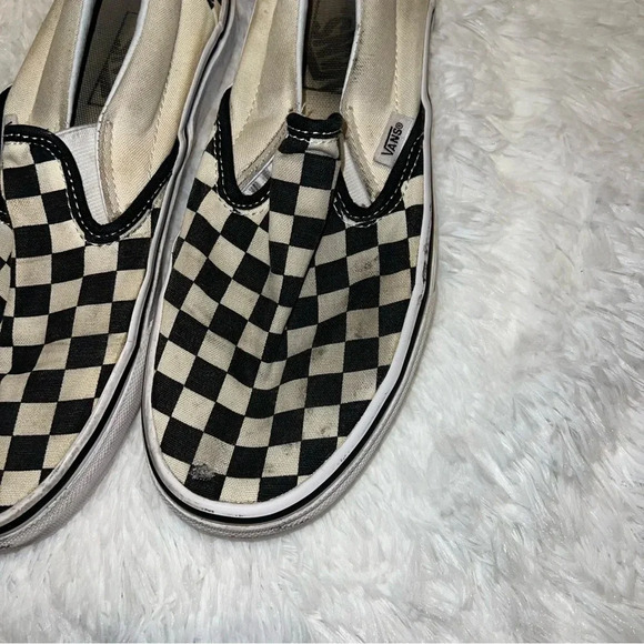 Vans Classic Slip On Black and White Checkerboard Print Size Mens 6 / Womens 7.5 - Picture 4 of 5